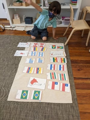 6.30.22 Montessori South American Flags Bodhi